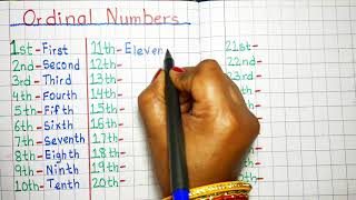 1100 Ordinal Numbers। Spelling Ordinal numbers 1 to 100। Writing English Ordinal number to 100 [upl. by Peggir]