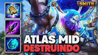 ATLAS MID FULL DO FULL POWER Ninguém aguenta solar ▸ SMITE Ranked Conquista [upl. by Janna]