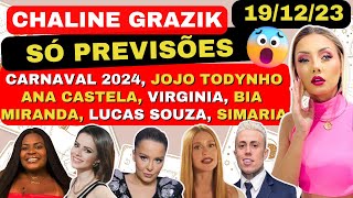 CHALINE GRAZIK VIDENTE SÓ PREVISÕES 👈 PARA O BRASIL E FAMOSOS 2024 🔮🇧🇷 chalinegrazik [upl. by Ambrosane]