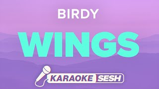 Wings Lyrics Karaoke Instrumental  Birdy [upl. by Ellehs]