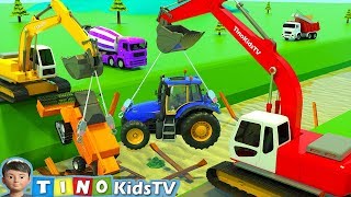 Construction Vehicles Song for Kids 🚛 Excavator Bulldozer amp Other Trucks for children  HeyKids [upl. by Diahann]