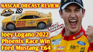 NASCAR Diecast Review ep654 Joey Logano 2022 Phoenix Race Win Ford Mustang 164 [upl. by Ssalguod]