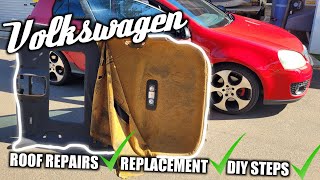 HOW TO REMOVE HEADLINER  VW GOLF GTi MK5 MK6  TIQUAN [upl. by Aisaim]