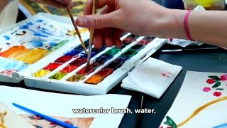 Watercolor Painting techniques panting facts instagood podcast love [upl. by Pris]