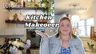 Kitchen Makeover  DIY Gallery Rails  Kitchen Decor on a Budget  Jessica Rene [upl. by Akinal]