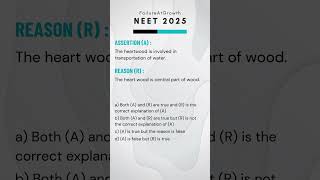 Assertion amp Reason Quiz 🔥  NEET 2025  FailureAtGrowth [upl. by Aiveneg]