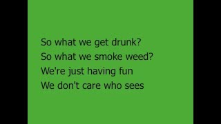 Youngwild and free  Wiz Khalifa  lyrics on Screen [upl. by Torrlow]