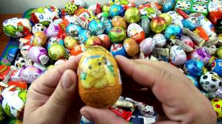 50 Surprise Eggs Unwrapping Kinder Surprise  киндер сюрприз [upl. by Reppiks]