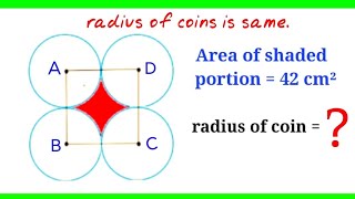 if area of shaded portion is given how to find radius of circle [upl. by Oos]