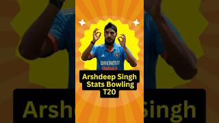 Arshdeep Singh Stats Bowling T20 arshdeepsingh shorts [upl. by Lyrrehs]