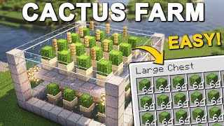 How to make a cactus farm easy 121 easy cactus farmMinecraft gamer [upl. by Schwejda]