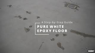 White Epoxy Floor Application [upl. by Orihakat]