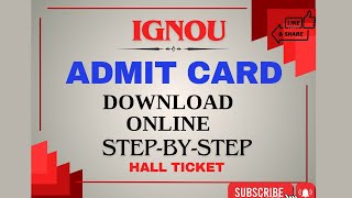 IGNOU Hall Ticket Admit Card December 2024 Exam ignou ignouadmitcard ignouhallticket ignouexam [upl. by Godliman]