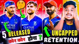 RCB quot5quot RETEINED PLAYERS 2025  IPL 2025 में RCB का RETENTION list  IPL 2025 Retained Players List [upl. by Tyrus669]