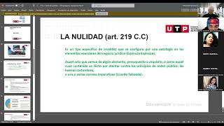 Teoría General del Acto Jurídico  UTP Nulidad Anulabilidad ineficacia causales 219 y 221 CC [upl. by Waldron372]