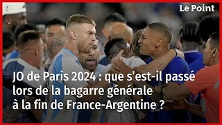 JO de Paris 2024  que s’estil passé lors de la bagarre générale à la fin de FranceArgentine [upl. by Aehsa935]