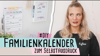 Familienkalender 2020 zum ausdrucken  DIY für nachhaltige ToDoListe [upl. by Ilesara]