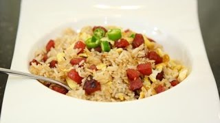 Fried Rice with Chinese Sweet Sausage Cơm Chiên Lạp Xưởng English [upl. by Serica368]