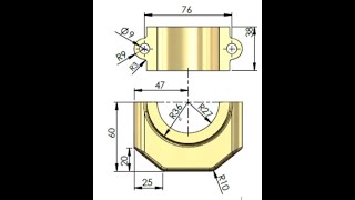 SOLIDWORKS 12  Connecting rod cap [upl. by Aicined26]