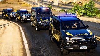 POLÍCIA FEDERAL  COMBOIO É ATACADO  GTA 5 POLICIAL💀LSPDFR [upl. by Narrad]