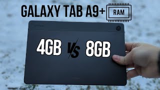 Samsung Galaxy Tab A9 RAM 4GB vs 8GB Compared [upl. by Chuch]