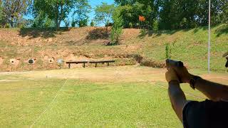 Shooting steel plates with Lebedev PLK pistol [upl. by Stouffer]