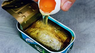 Sardines and eggs tastier than meat Quick easy and delicious breakfast in minutes [upl. by Rondon701]