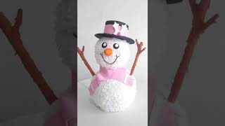 Muñeco de nieve de carton y papel piñata snowman de decoracion Navidad [upl. by Marlea]