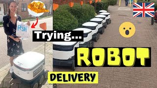 Having Fun With Starship Robots Food Delivery Service Milton Keynes UK Ang galing Nakakatuwa [upl. by Gnoc]