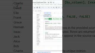 Quick Guide Removing Duplicates in Google Sheets googlesheets [upl. by Otrebilif549]