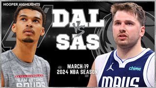 Dallas Mavericks vs San Antonio Spurs Full Game Highlights  Mar 19  2024 NBA Season [upl. by Molini106]