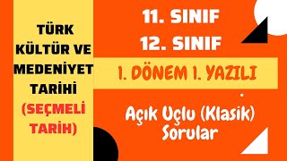 11 SINIF TÜRK KÜLTÜR VE MEDENİYET TARİHİ 2 DÖNEM 2 YAZILI Seçmeli Tarih 2 Yazılı 11sınıf [upl. by Helprin429]