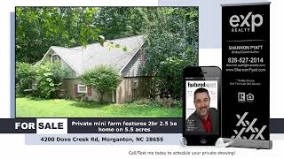 Morganton NC 2 bedroom 25 bathroom home on 55 acres [upl. by Erick378]