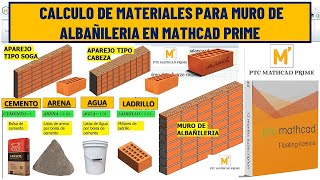 CALCULO CANTIDAD DE MATERIALES PARA MURO DE ALBAÑILERIAPLANTILLA AUTOMATIZADA [upl. by Enamrahs]