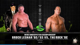 Brock Lesnar vs The Rock  Summerslam 2002  Undisputed WWE Title Match  WWE 2K24 [upl. by Nnyleve]