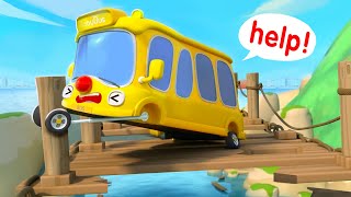 Bus in Trouble🚌  Wheels on the Bus  Car Cartoon  Nursery Rhymes amp Kids Songs  BabyBus [upl. by Ztnahc]