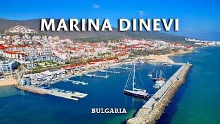 MARINA DINEVI 🇧🇬 Saint Vlas Bulgaria 2024 Drone 4K  Yacht Port in Sveti Vlas  BEST PLACE TO VISIT [upl. by Ahsinrad935]