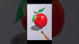 Apple painting 🍎🖌️🎨 shorts art satisfyingart appledrawing [upl. by Finah]