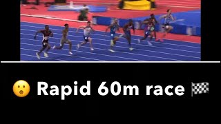 Very fast 60m sprint final in Belgrade [upl. by Malachi]