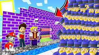 BASE 100 SEGURA VS APOCALIPSIS DE HUMDINGER DE PAW PATROL EN MINECRAFT [upl. by Grussing]