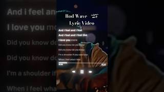 Rod Wave  25 Lyric Video rodwave music rap singing relatable sad life edit rapper lyrics [upl. by Eelegna]