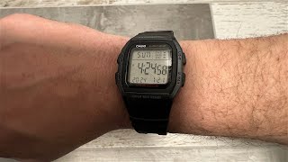 Casio Mens Sport Watch with Black Band  Model W96H1AV [upl. by Dnaloy]