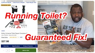 DIY  GUARANTEED Fix For A Running Toilet  Korky Universal Toilet Repair Complete Kit [upl. by Proffitt]