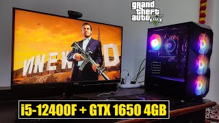 GTA 5  I512400F WITH GTX 1650 4GB  16GB RAM DDR 4  VERY HIGH SETTINGS  BENCHMARK [upl. by Kary507]