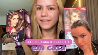 TIREI O LOIRO 😱 DO LOIRO AO CHOCOLATE  PINTEI EM CASA SOZINHA [upl. by Nuncia763]