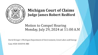 COC Motion to Compel Oral Argument 20000094MM David Krieger v Department of Environment [upl. by Mehs]