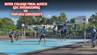 GDC Khumulwng vs Tripura University Final match Inter College Volleyball 081124 [upl. by Refeinnej]