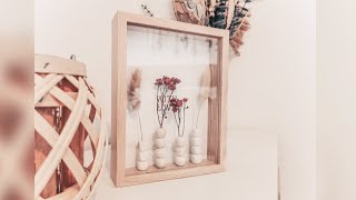 DIY Boho Bilderrahmen mit Trockenblumen und Holzperlen basteln [upl. by Sredna499]