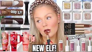 Testing NEW VIRAL elf Makeup🤩 Camo Liquid Bronzer Glitter Shadows Shimmer Balms Stanleys more [upl. by Athalla]