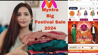 Myntra Big Fashion Festival Sale Haul 2024  Kurta set  Western wear Dress [upl. by Hsotnas115]